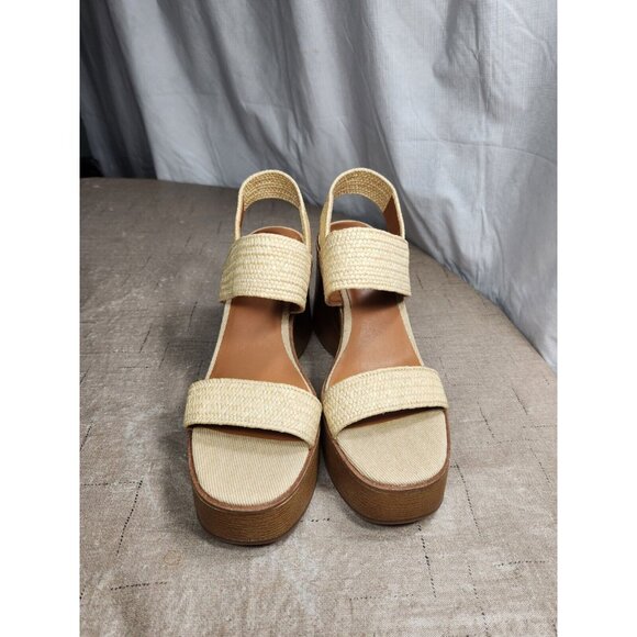 Lucky Brand Women's Size 7.5 M Delukah Ankle Strap Slingback Wedge Sandals (647 - Picture 2 of 11